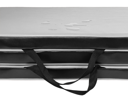 Materac gimnastyczny składany UNDERFIT 195 x 100 x 5 cm miękki szary
