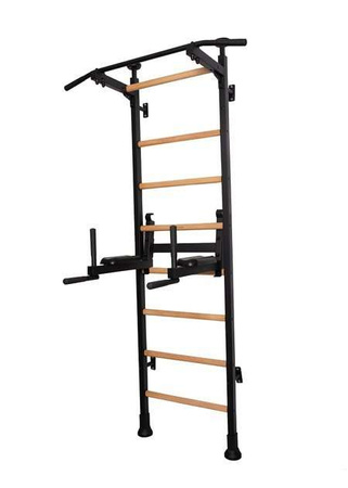 Drabinka gimnastyczna drewniana z metalowymi profilami 512 BenchK 230 x 67 cm z poręczą treningową