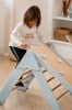 Domowy plac zabaw trójkąt Pikler Montessori niebiesko-kolorowy Moon LunaToys