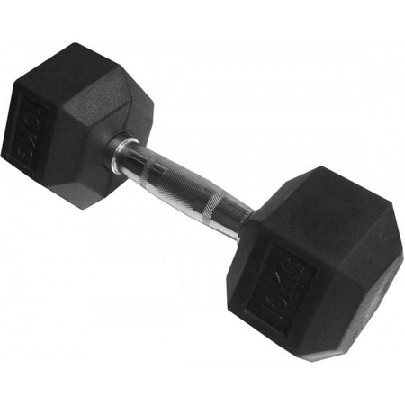 Hantla gumowana stała HEX 10kg Stayer Sport