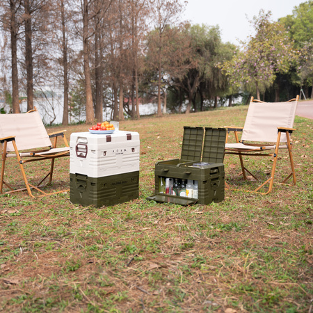 Składana skrzynia turystyczna NCB4003 z organizerem w klapie Nils Camp 50L