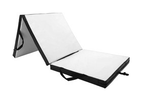 Materac gimnastyczny składany UNDERFIT 180 x 60 x 6 cm miękki biały