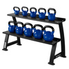 Stojak na kettlebells STR39 COMMERCIAL HMS dwupoziomowy 300kg stal