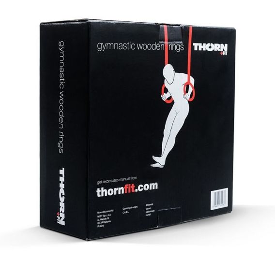 Drewniane obręcze gimnastyczne z pasami THORN+fit 28 mm